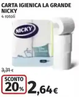 Coop Carta igienica la grande NICKY offerta