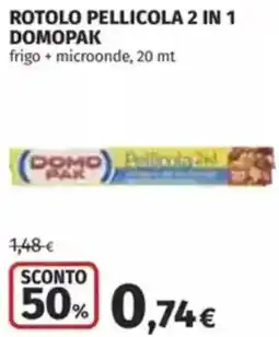 Coop Rotolo pellicola 2 in 1 DOMOPAK offerta