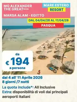 MD Discount Mg alexander the great marsa alam - egitto offerta