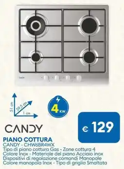 MD Discount PIANO COTTURA CANDY CHW6BR4WX offerta