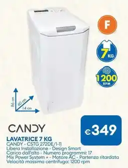 MD Discount LAVATRICE 7 KG CANDY-CSTG 272DE/1-11 offerta