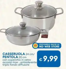 MD Discount Casseruola 24 cm/ pentola 20 cm offerta