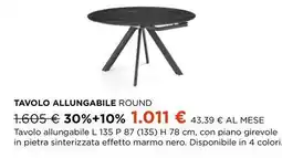 Ricci Casa Tavolo allungabile round offerta