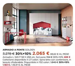 Ricci Casa Armadio a ponte golden offerta