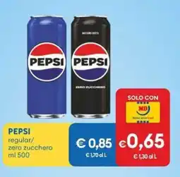 MD Discount PEPSI regular/ zero zucchero offerta
