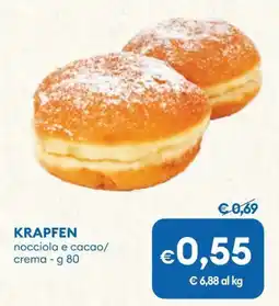 MD Discount KRAPFEN nocciola e cacao/ crema offerta