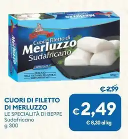 MD Discount Cuori di filetto di merluzzo LE SPECIALITÀ DI BEPPE offerta
