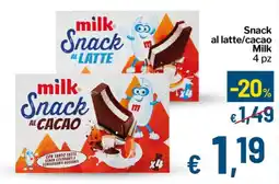 Qui Discount Snack al latte/cacao Milk offerta