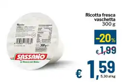 Qui Discount Ricotta fresca vaschetta offerta