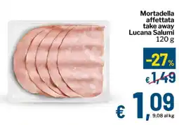 Qui Discount Mortadella affettata take away Lucana Salumi offerta