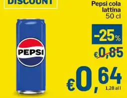 Qui Discount Pepsi cola lattina offerta