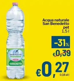 Qui Discount Acqua naturale San Benedetto pet offerta