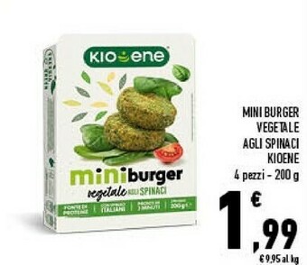 Conad Superstore Mini burger vegetali agli spinaci 200 g(ml) offerta
