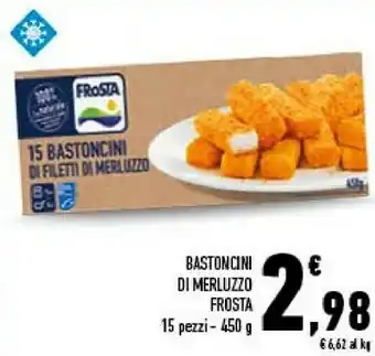 Conad Superstore Frosta - 15 bastoncini di filetti di merluzzo 450 g(ml) offerta