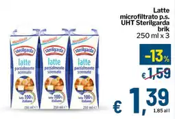 Qui Discount Latte microfiltrato p.s. UHT Sterilgarda brik offerta