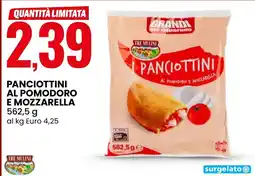 Eurospin Panciottini al pomodoro e mozzarella TRE MULINI offerta