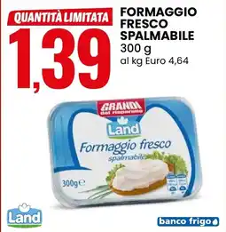 Eurospin Formaggio fresco spalmabile Land offerta