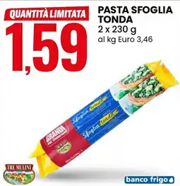 Eurospin Pasta sfoglia tonda TRE MULINI offerta