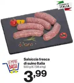 In'S Mercato Salsiccia fresca di suino Italia offerta