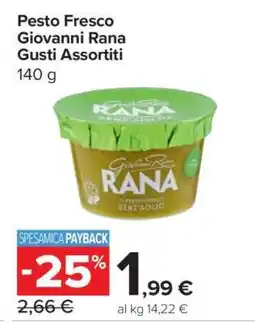 Carrefour Pesto Fresco Giovanni Rana Gusti Assortiti offerta