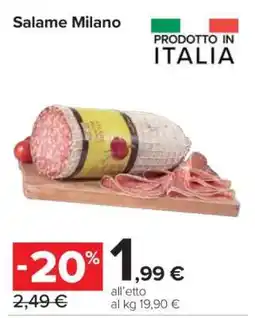 Carrefour Salame Milano offerta