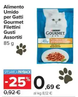 Carrefour Alimento Umido per Gatti Gourmet Filettini Gusti Assortiti offerta
