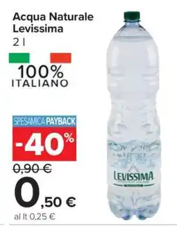 Carrefour Acqua Naturale Levissima offerta
