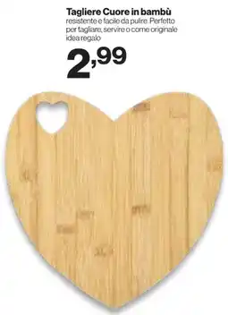 In'S Mercato Tagliere Cuore in bambù offerta