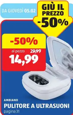 ALDI Ambiano pulitore a ultrasuoni offerta