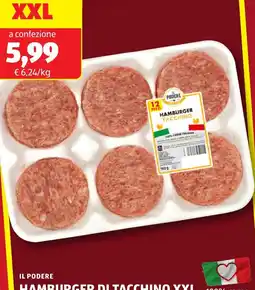 ALDI Il podere hamburger di tacchino xxl offerta