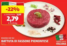 ALDI Regione che vai battuta di fassone piemontese offerta