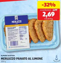 ALDI Almare seafood merluzzo panato al limone offerta