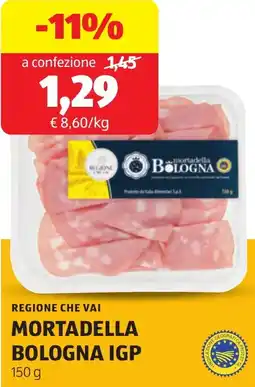 ALDI Regione che vai mortadella bologna igp offerta
