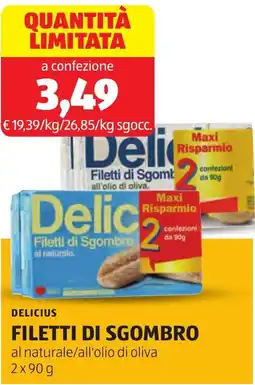 ALDI Delicius filetti di sgombro offerta