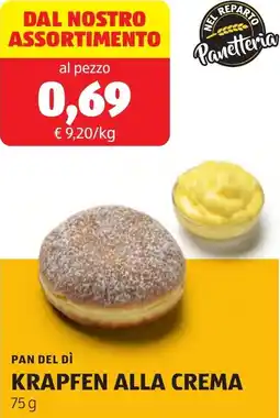 ALDI Pan del dì krapfen alla crema offerta