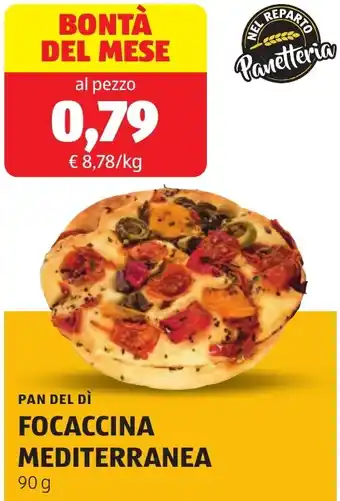 Pan del dì focaccina mediterranea