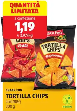 ALDI Snack fun tortilla chips offerta
