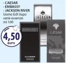 Acqua & Sapone CAESAR - EMBASSY -JACKSON RIVER Uomo Edt Vapo varie essenze offerta