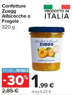 Carrefour Express Confetture Zuegg Albicocche o Fragole offerta