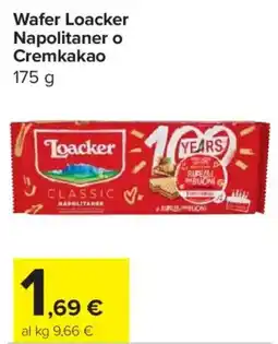 Carrefour Express Wafer Loacker Napolitaner o Cremkakao offerta