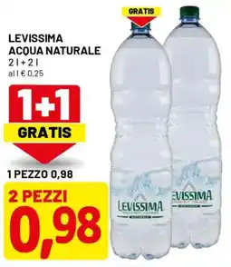 DPiù LEVISSIMA acqua naturale 21+21 offerta