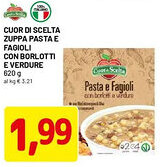 DPiù CUOR DI SCELTA zuppa pasta e fagioli con borlotti e verdure offerta