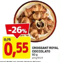 DPiù Croissant royal cioccolato offerta