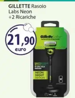 Acqua & Sapone GILLETTE Rasoio Labs Neon +2 Ricariche offerta