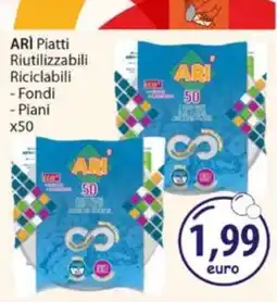 Acqua & Sapone ARI Piatti Riutilizzabili Riciclabili offerta