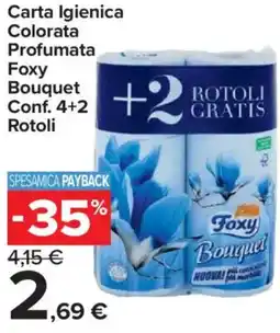 Carrefour Express Carta Igienica Colorata Profumata Foxy Bouquet offerta