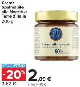 Carrefour Express Crema Spalmabile alla Nocciola Terre d'Italia offerta
