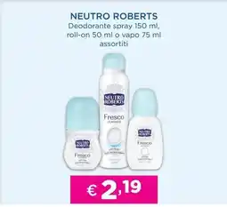 Acqua & Sapone NEUTRO ROBERTS Deodorante spray, roll-on o vapo offerta