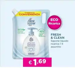 Acqua & Sapone FRESH & CLEAN Sapone liquido ricarica offerta