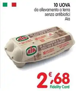 D'Ambros 10 UOVA da allevamento a terra senza antibiotici Aia offerta